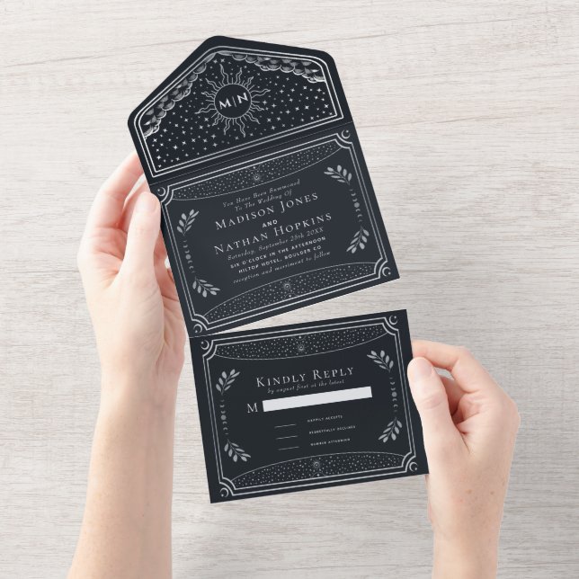 Mariage de la carte Tarot Elegant Silver Foil (Déchirure)