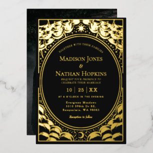 Mariage de la carte Tarot Stormy Gold Elegant 