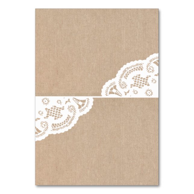 Mariage de la dentelle Burlap Table Place Cartes (Par défaut)