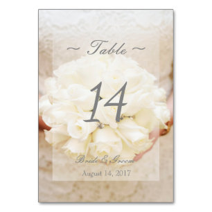 Mariage de la Mariage blanche Numéro de table