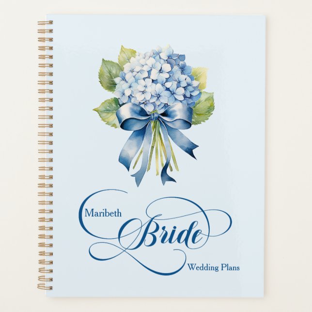 Mariage de la mariée Blue Hydrangea Bouquet (Devant)
