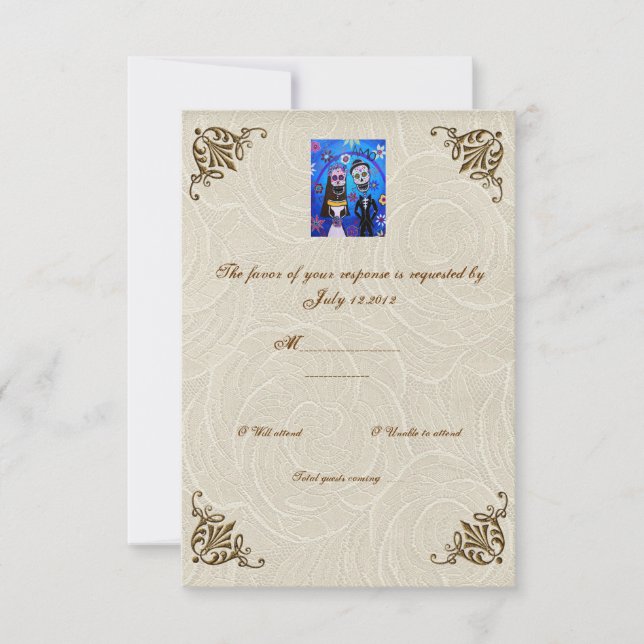 Mariage de la RSVP de mariage mort (Devant)