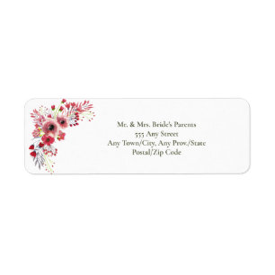Mariage de l'aquarelle de printemps Pavot rouge fl