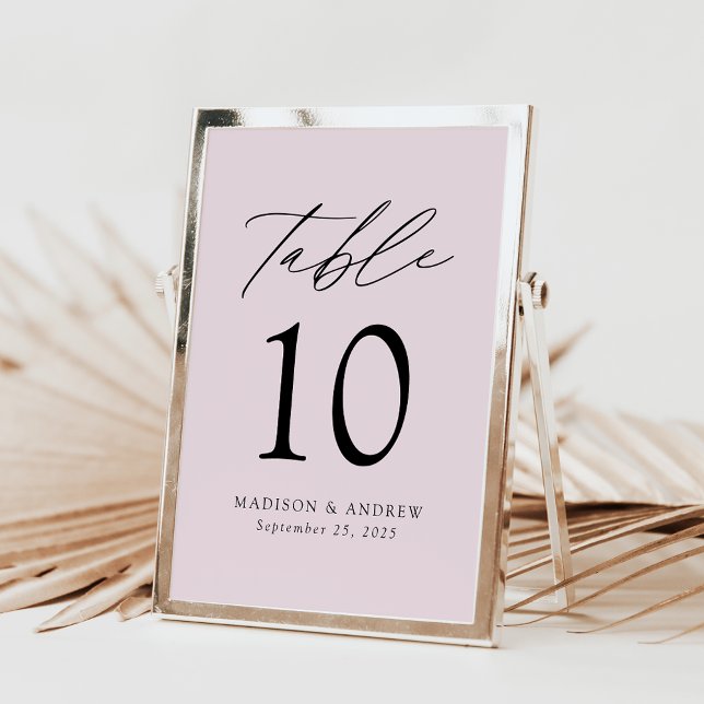 Mariage de lavande moderne élégant Numéro de table (Créateur téléchargé)