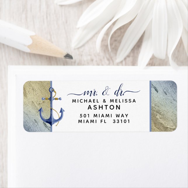 mariage de l'événement #Nautical Navy Blue Gold Wa (En situation)