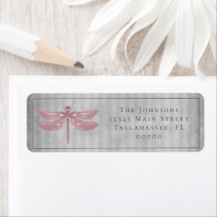 Mariage de libellules à bijoux rose