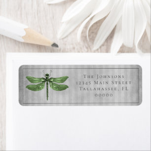 Mariage de libellules à bijoux verts