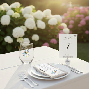 Mariage de libellules, numéro de table personnalis