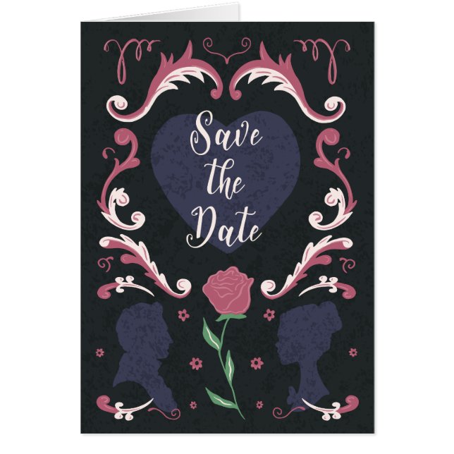 Mariage de livre de contes - faites gagner la date (Devant)