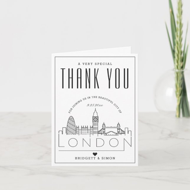 Mariage de Londres | MERCI + CARTE PHOTO (Devant)