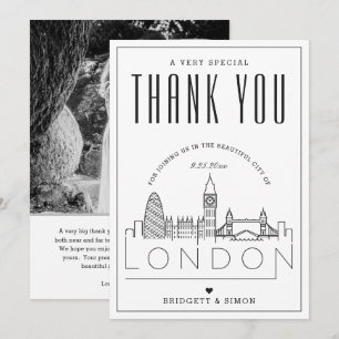 Mariage de Londres MERCI + CARTE PHOTO