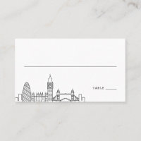 Mariage de Londres | Placer les cartes avant et ar