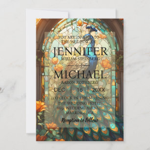 Mariage de luxe : Majestic Peacock Invitations