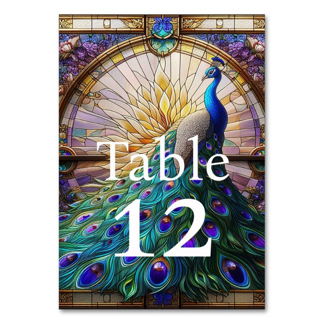 Mariage de luxe : Numéros de table Peacock (Par défaut)