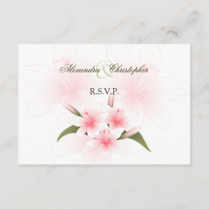Mariage de Lys rose et blanc RSVP