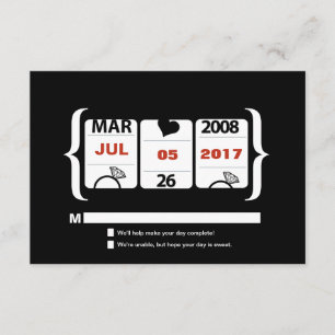 Mariage de machine à sous RSVP