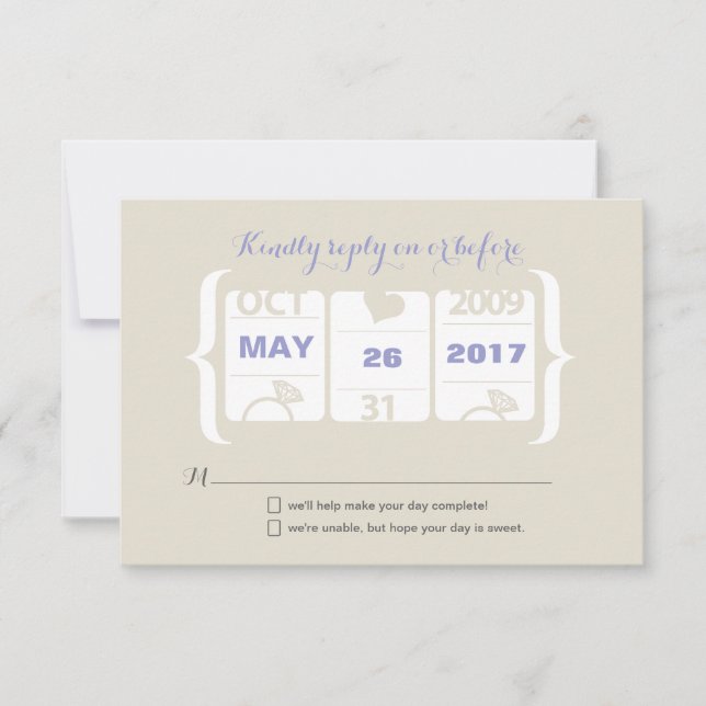 Mariage de machine à sous RSVP (Devant)