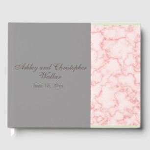 Mariage de marbre rose et gris livre d'or
