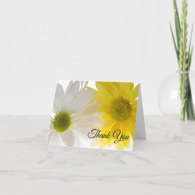 Mariage de marguerites blanches jaunes Merci Bride (Devant)