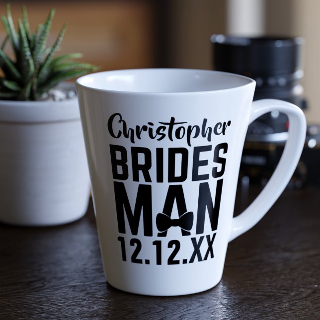 Mariage de marié Favor Latte Coffee Mug (Créateur téléchargé)