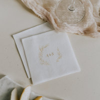 Mariage de monogramme à huile d'or à feuille minim
