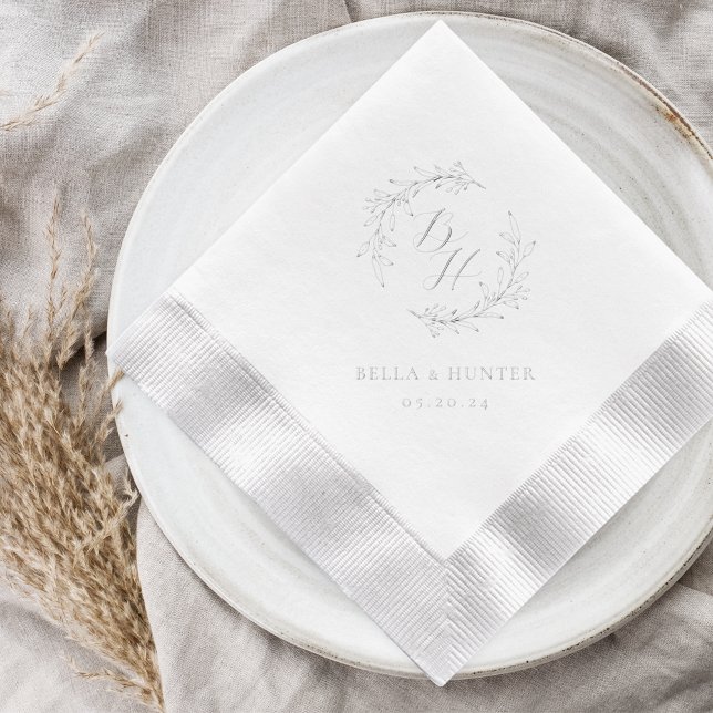 Mariage de monogramme de couronne florale (Créateur téléchargé)