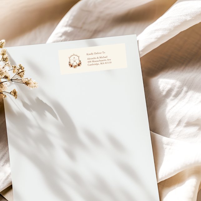 Mariage de monogramme Floral Western Crest (Créateur téléchargé)