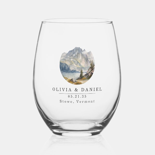 Mariage de montagne en faveur Verre (Recto)