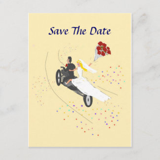 Mariage de motard, carte de sauvegarde de date