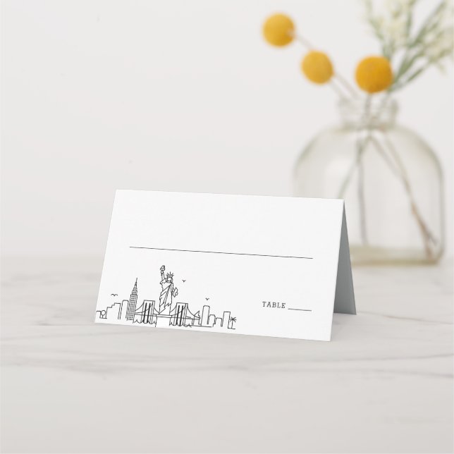 Mariage de New York | Placer les cartes de nom de  (Devant)