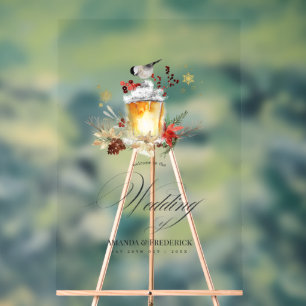 Mariage de Noël d'hiver Bienvenue