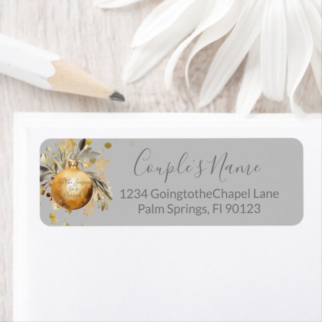 Mariage de Noël Gris Or (En situation)
