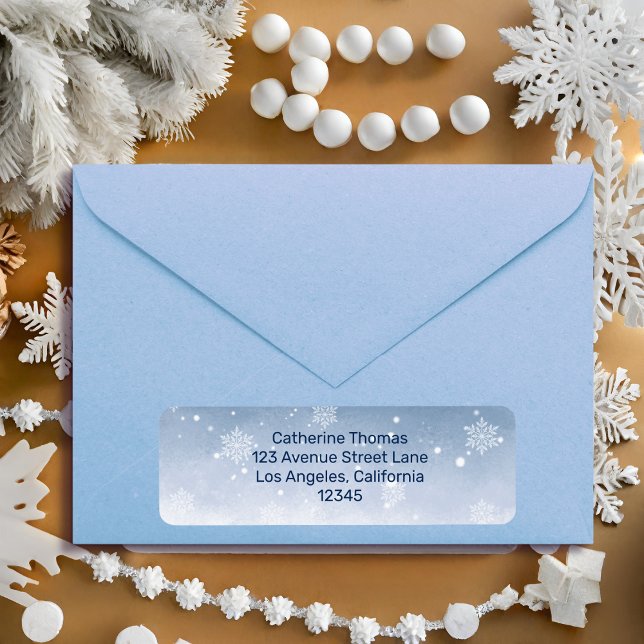 Mariage de Noël sous la neige de l'hiver bleu merv (Créateur téléchargé)