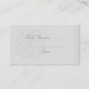 Mariage de noeud celtique gris Table Place Cartes
