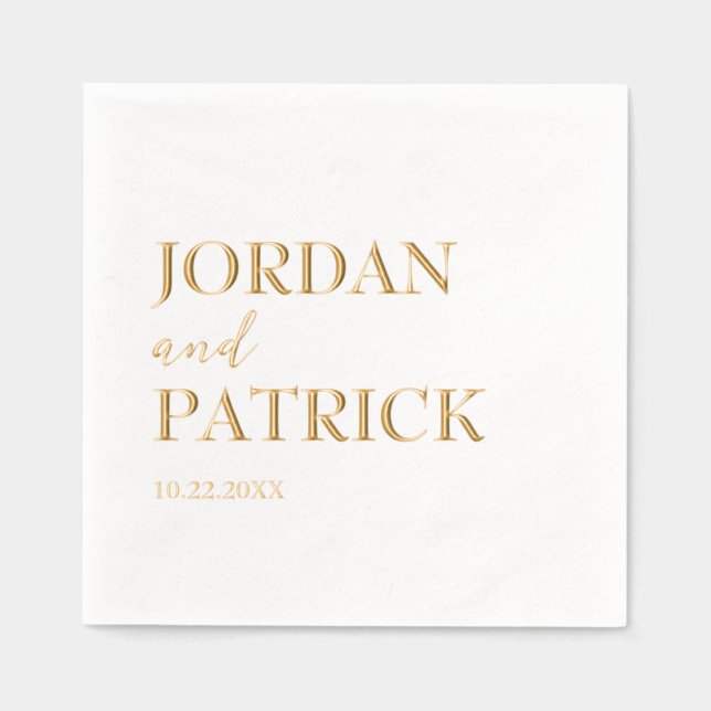 Mariage de nom personnalisé simple traditionnel (Recto)