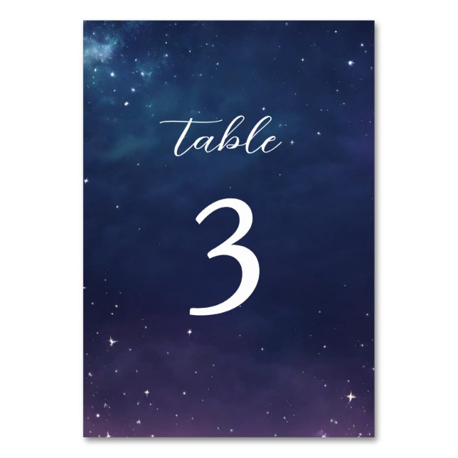 Mariage de nuit étoilé céleste Numéro de table (Par défaut)