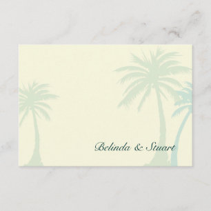 Mariage de palmier vert RSVP - pas de bordure