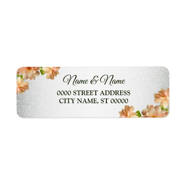 Mariage de Parties scintillant d'argent floral Pea (Devant)