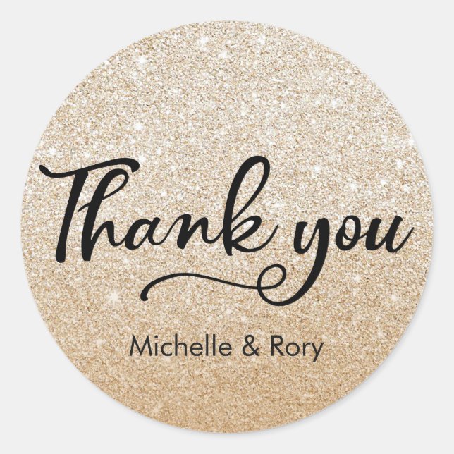 Mariage de parties scintillant d'or autocollants d (Devant)