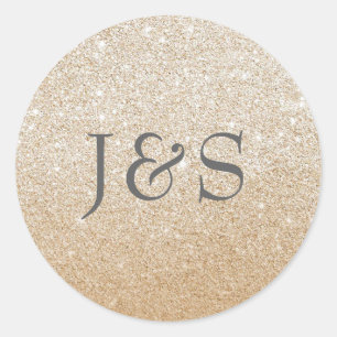 Mariage de parties scintillant d'or autocollants i