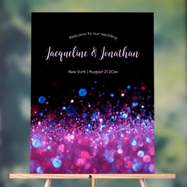 Mariage de Parties scintillant Noir rose rétro per (Neutre)