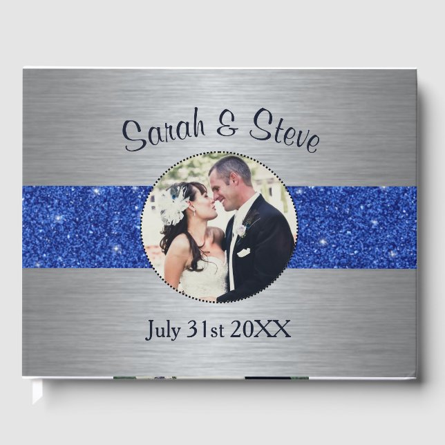 Mariage de photos Silver and Gold Sparkle Livre d' (Recto)