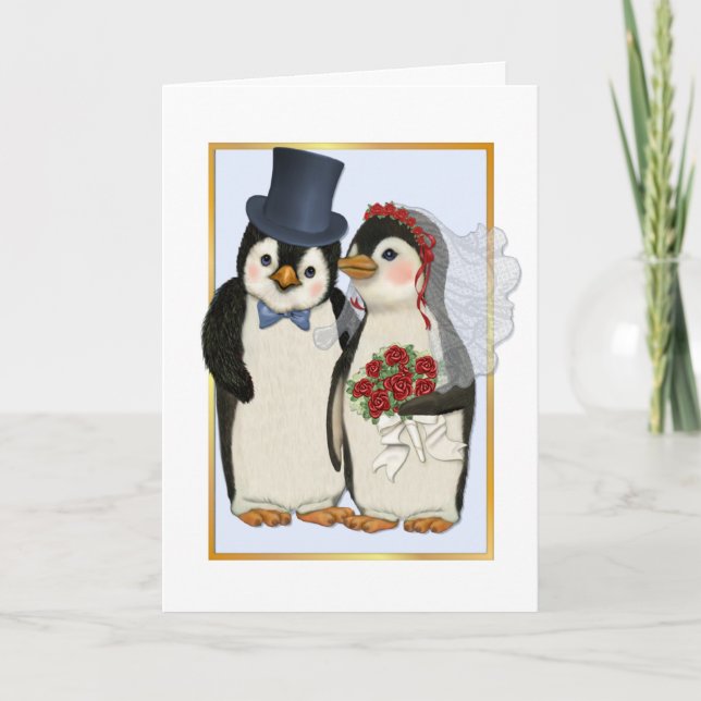 Mariage de pingouin - Pas de carte texte (Devant)