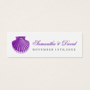 Mariage de plage Favor Tag Coquille de Saint-Jacqu