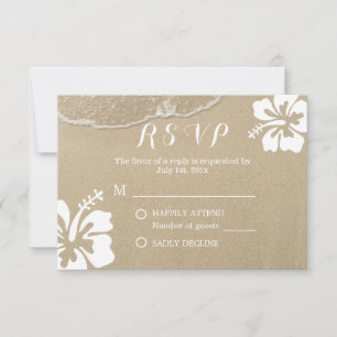 Mariage de plage hawaïen d'été de ketmie RSVP