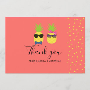 Mariage de plage tropical exotique mignon Merci