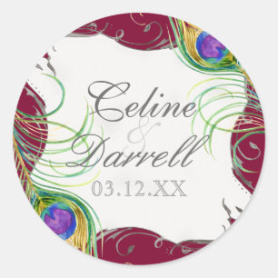 Mariage de plumes de paquetage Sticker