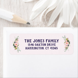 Mariage de printemps Retour Adresse Étiquettes Mar