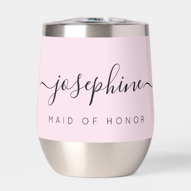 Mariage de proposition d'honneur personnalisé rose (Avant)