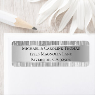 Mariage de rayures brillantes en argent glam